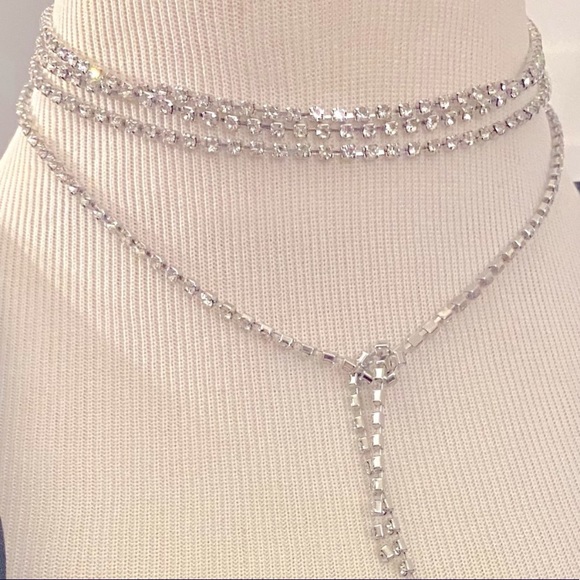 LAST! Multi-style rhinestone chain wrap necklace choker - Picture 2 of 5